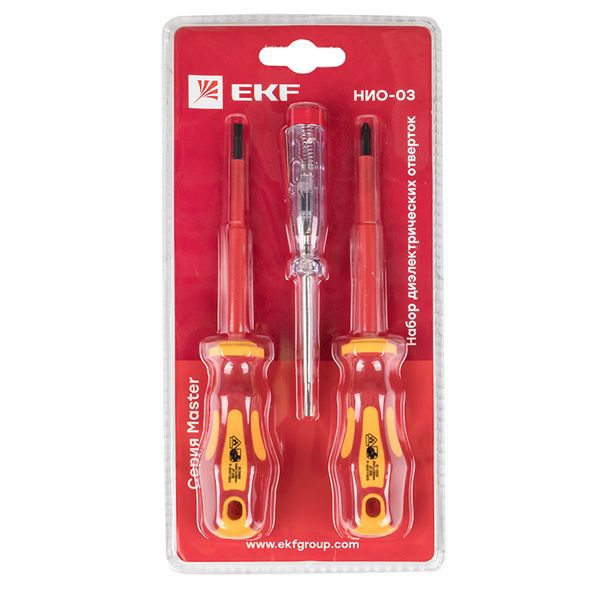  Набор диэлектрических отверток НИО-03 Master EKF ndo-03 фото в каталоге от BTSprom.by