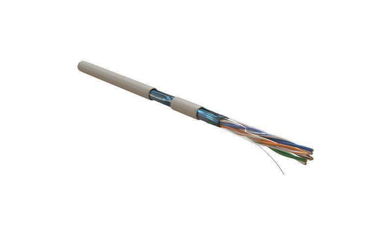 кабель витая пара f/utp кат.5e 4х2х24awg solid pvc futp4-c5e-s24-in-pvc-gy-305 сер. (м) hyperline 42052 от BTSprom.by