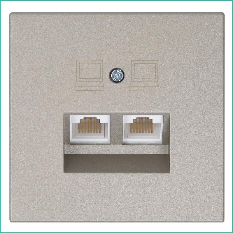 розетка компьютерная 2-м сп rj45 fd кат.5e с накладкой механизм бронза jasmart fd6106br от BTSprom.by