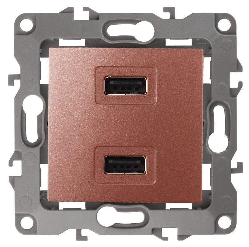 устройство зарядное usb 12-4110-14 5в-2100ма медь эра б0027499 от BTSprom.by