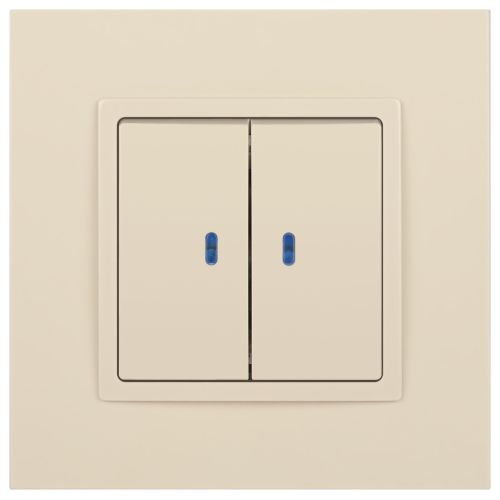  Выключатель 2-кл. СП Elegance 14-1105-02 10А IP20 250В 10AX с подсветкой механизм сл. кость Эра Б0034238 фото в каталоге от BTSprom.by