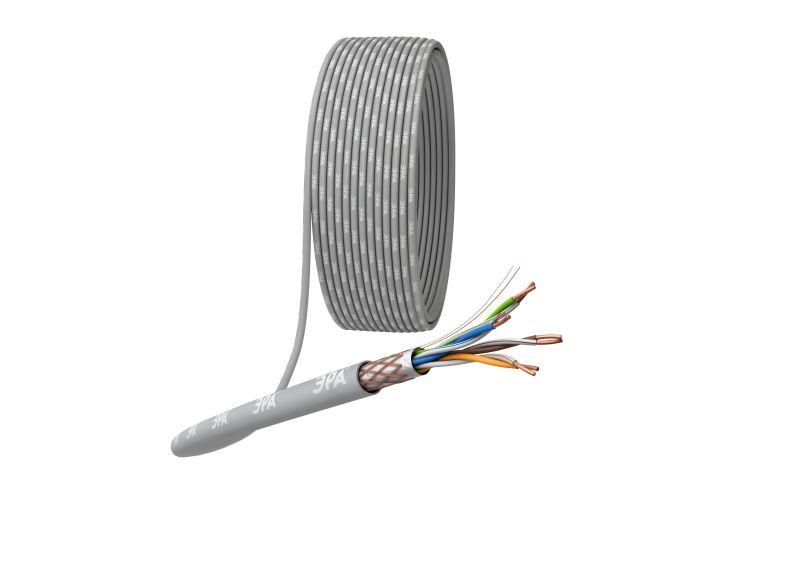 кабель витая пара sf/utp кат.5e 4х2х24 awg cu pvc (уп.305м) эра б0044691 от BTSprom.by