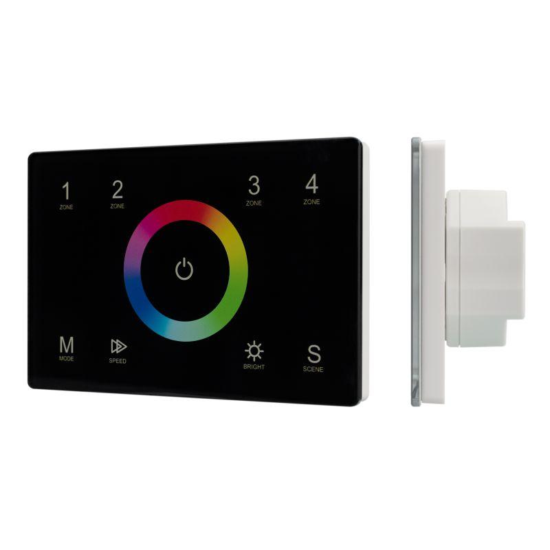 панель sens smart-p83-rgb black (230в 4 зоны 2.4g) (ip20 пластик) arlight 028403 от BTSprom.by
