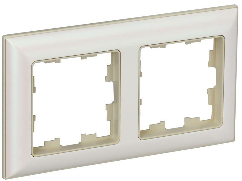 рамка 2-м brite ру-2-бр беж./жемчуж. iek br-m22-12-1-k10 от BTSprom.by