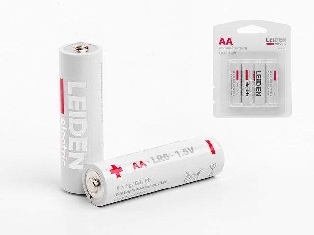 батарейка aa lr6 1,5v alkaline 4шт. leiden electric от BTSprom.by