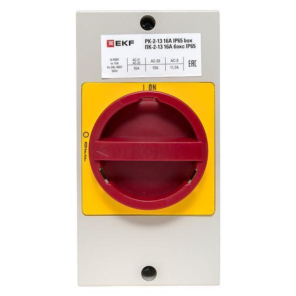  Переключатель кулачковый ПК-2-13 16А 3п "ВКЛ-ВЫКЛ" с блокировкой в боксе IP65 PROxima EKF pk-2k-13-16-a65 фото в каталоге от BTSprom.by