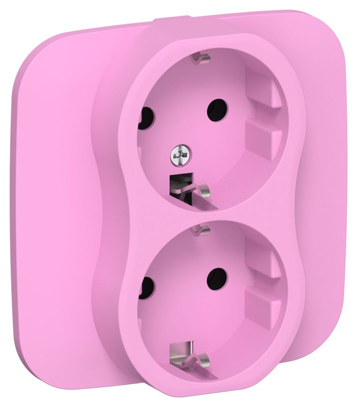 розетка 2-м сп flite рс12-1-а-флпр 16а с заземл. без защ. шторок безвинтовое крепление в сборе механизм пурпур. iek fi-r21a-16-1-k99 от BTSprom.by