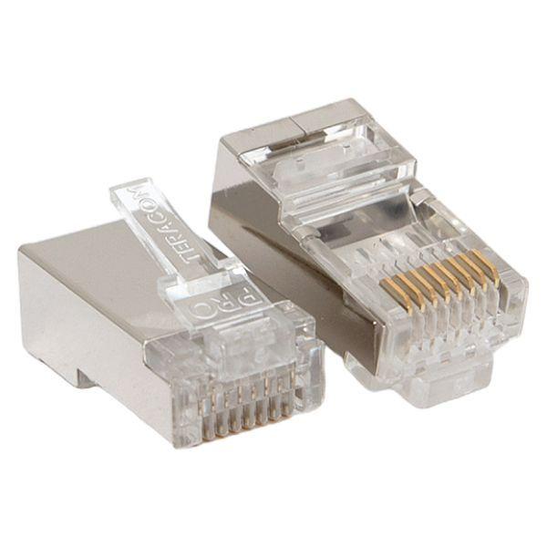 коннектор rj45 (8p8c) кат.6 экранир. 30мкд (уп.20шт) teracom pro ekf trp-plug-6ftp-20 от BTSprom.by