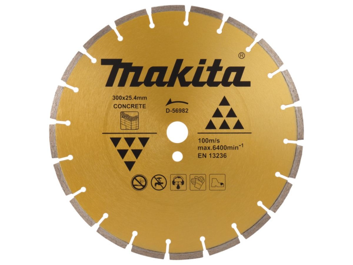алмазный круг 300х20/25.4 мм по бетону сегмент. makita (сухая резка) d-56982 от BTSprom.by