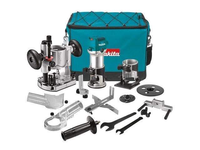 фрезер кромочный makita rt 0702 cx2 + аксессуары в сумке (710 вт, цанга 8 мм, 30000 об/мин, регул. об.) от BTSprom.by