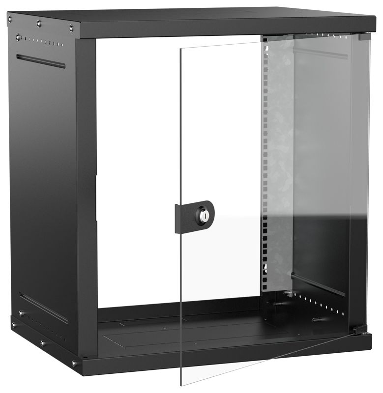 шкаф настенный 12u 600х450мм дверь стеклян. черн. generica lwe5-12u64-gf-g от BTSprom.by