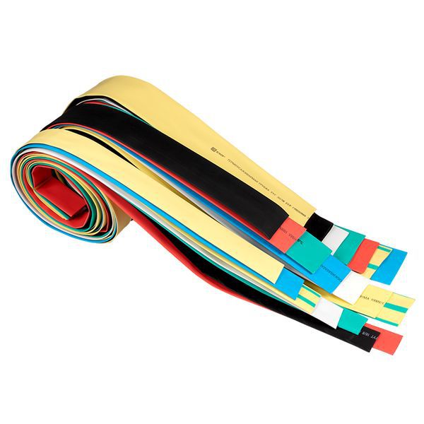  Набор трубок термоусадочных ТУТ 10/5; 12/6; 16/8; 20/10; 25/12.5; 30/15; 40/20 (7 цветов по 7шт 1м) PROxima EKF tut-n-1-r фото в каталоге от BTSprom.by