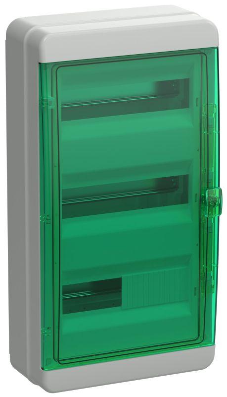 корпус кмпн-36 tekfor ip65 зел. прозр. дверь пластик. iek tf5-kp72-n-36-65-k03-k06 от BTSprom.by