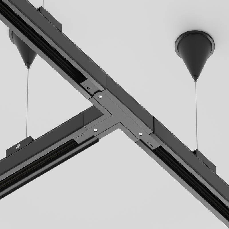  Коннектор Т-образный лев. Trinity черн. Voltega TRA-VGL005CT-31B-L фото в каталоге от BTSprom.by