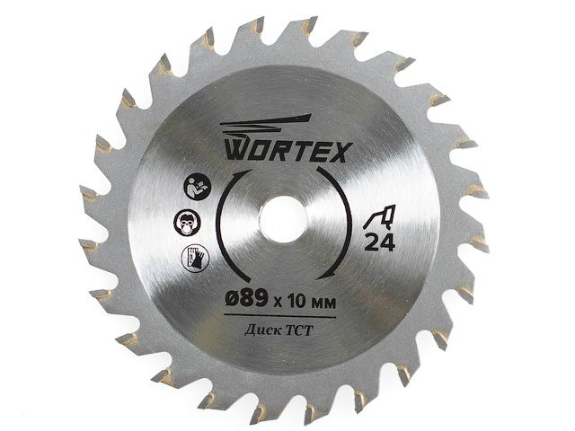 диск пильный по дереву 89x10 мм 24 зуб. hs s024 w в блистере wortex hss024w00026 от BTSprom.by