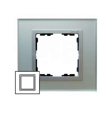 рамка 1-м simon82 стекло серебр. simon 82917-62 от BTSprom.by