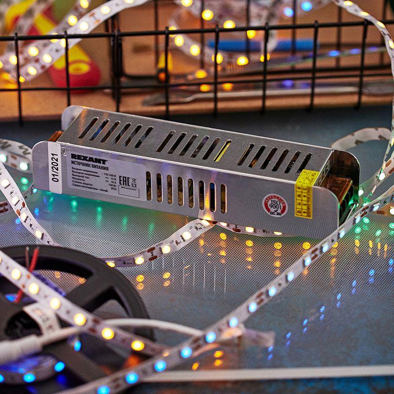  Источник питания компактный 12В 120Вт с разъемами под винт без влагозащ. IP23 Rexant 200-120-4 фото в каталоге от BTSprom.by