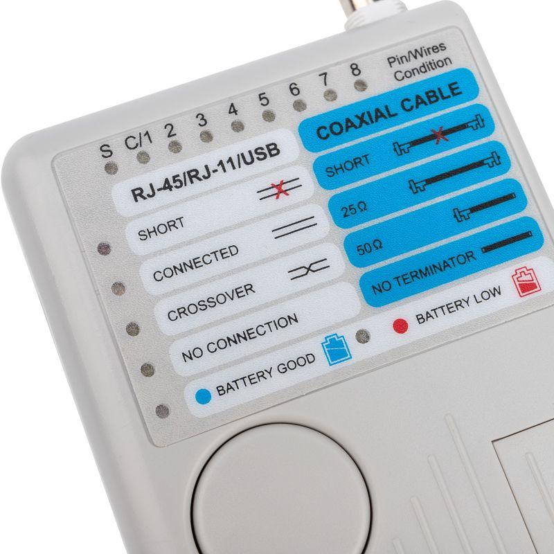 тестер кабеля универс. rj-45+rj-11+rj-12+usb+bnc (ht-2468b) rexant 12-1003 от BTSprom.by