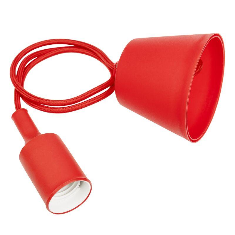  Патрон E27 силиконовый со шнуром 1м красн. Rexant 11-8888 фото в каталоге от BTSprom.by