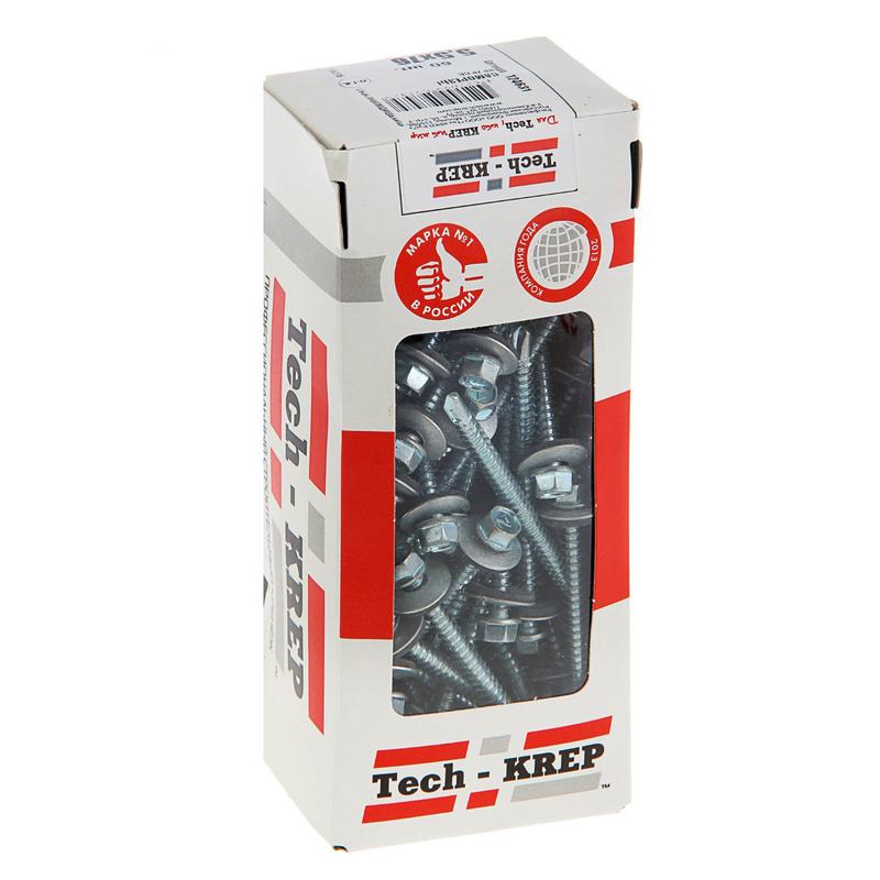 саморез усиленный кр zp сверло 5.5х76 (коробка с окном) (уп.60шт) tech-krep pro/zitar 124631 от BTSprom.by