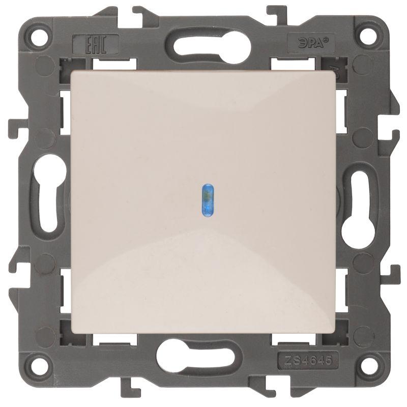 выключатель 1-кл. сп elegance 14-1102-02 10а ip20 250в 10ax с подсветкой механизм сл. кость эра б0034216 от BTSprom.by
