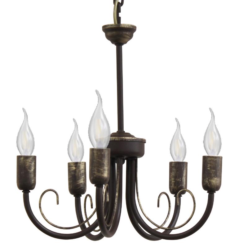  Светильник НСБ 01-5х60-121 "Рустика" 251 кор./зол. Е14 (инд. упак.) Элетех 1005404143 фото в каталоге от BTSprom.by