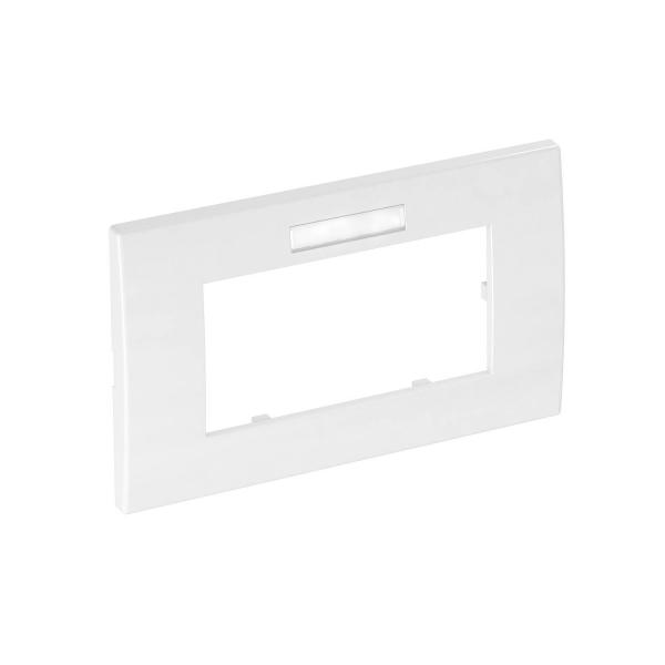 рамка 2-м modul45 84х140мм горизонт. с полем для маркировки ar45-bf2 rw бел. obo 6119352 от BTSprom.by