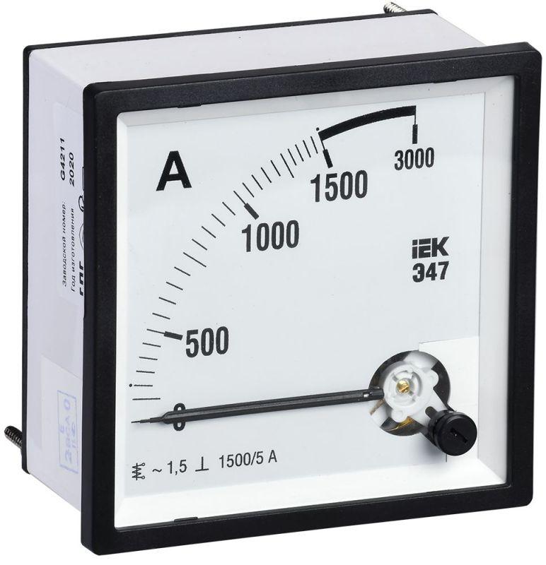 амперметр э47 72х72мм 1500/5а кл. точн. 1.5 iek ipa10-6-1500-e от BTSprom.by
