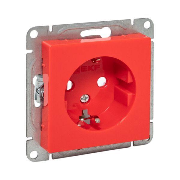розетка сп эпика 16а с заземл. защ. шторки механизм красн. ekf up1-sor-111 от BTSprom.by