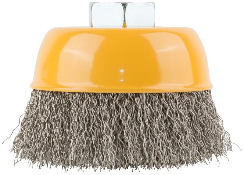  Корщетка-чашка гайка М14 волнистая проволока нержавеющая сталь 75мм FIT 38842 фото в каталоге от BTSprom.by