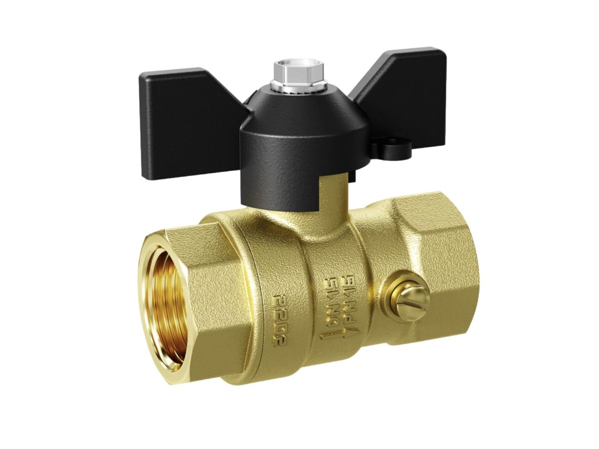 кран шаровый для манометра 1/2" вн.-вн. бабочка 2м, ld ld.44.340.15.2.20 от BTSprom.by