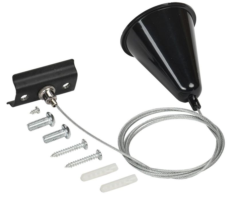 комплект подвеса для шинопровода с тросом 1.5м черн. iek lt-so0d-kpt-d15-k02 от BTSprom.by