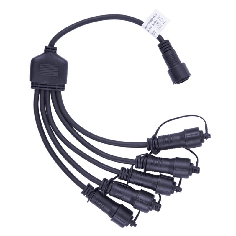 провод-разветвитель для гирлянд ucx-f90 s5/0.4m/bk серии f90pro 0.4м 5 выходов статика/мерцание ip67 черн. uniel ul-00013237 от BTSprom.by