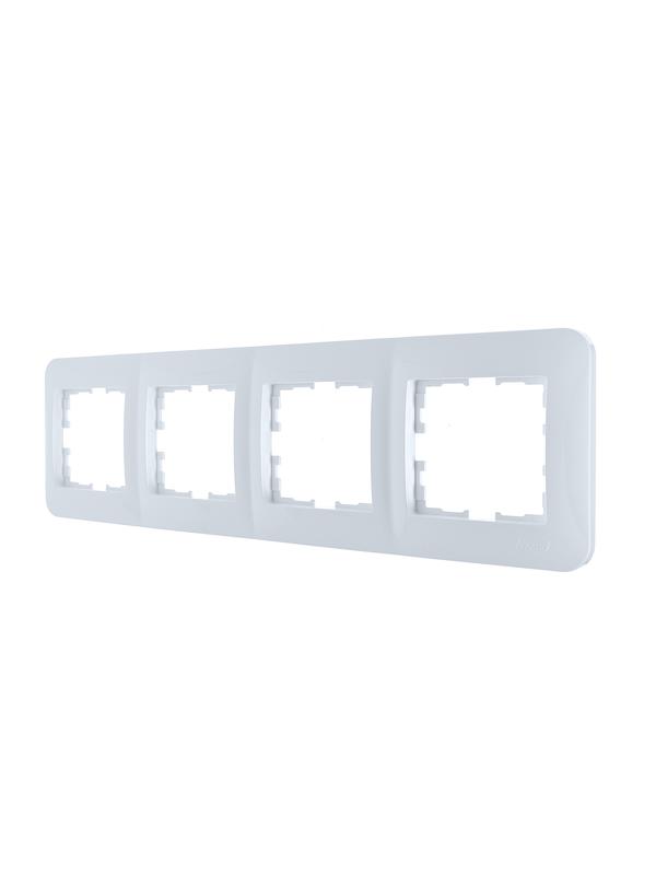  Рамка 4-м ASTI горизонт. бел. LEZARD 7081-0200-149 фото в каталоге от BTSprom.by