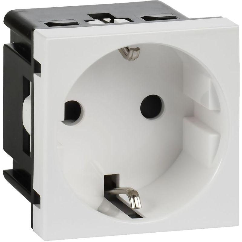 розетка 2мод. 16а 250в 90град. с заземл. без защ. шторок винт. зажимы бел. иэк leg 4521046 от BTSprom.by