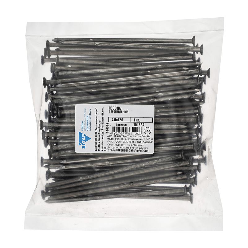 гвоздь строительный 4х120 (уп.1кг) tech-krep/zitar 101584 от BTSprom.by