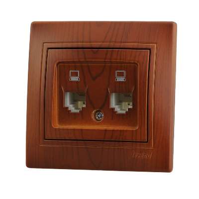 розетка компьютерная 2-м сп mira rj45 сосна lezard 701-0801-141 от BTSprom.by