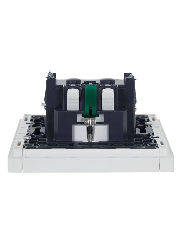  Розетка СП FORTE&PIANO FP213 16А с заземл. защ. шторки безвинт. крепл. бел. IEK FP-R14-16-1-K01 фото в каталоге от BTSprom.by