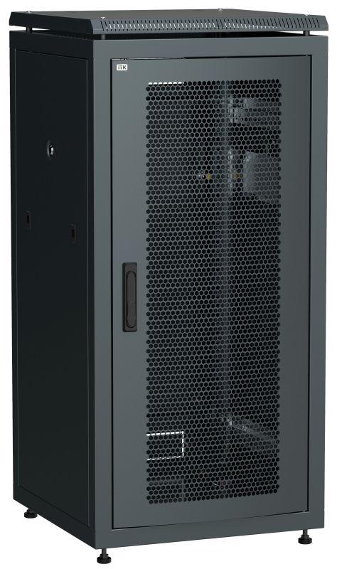 шкаф сетевой linea n 19дюйм 28u 600х600мм перфорир. передн. дверь черн. itk ln05-28u66-p от BTSprom.by