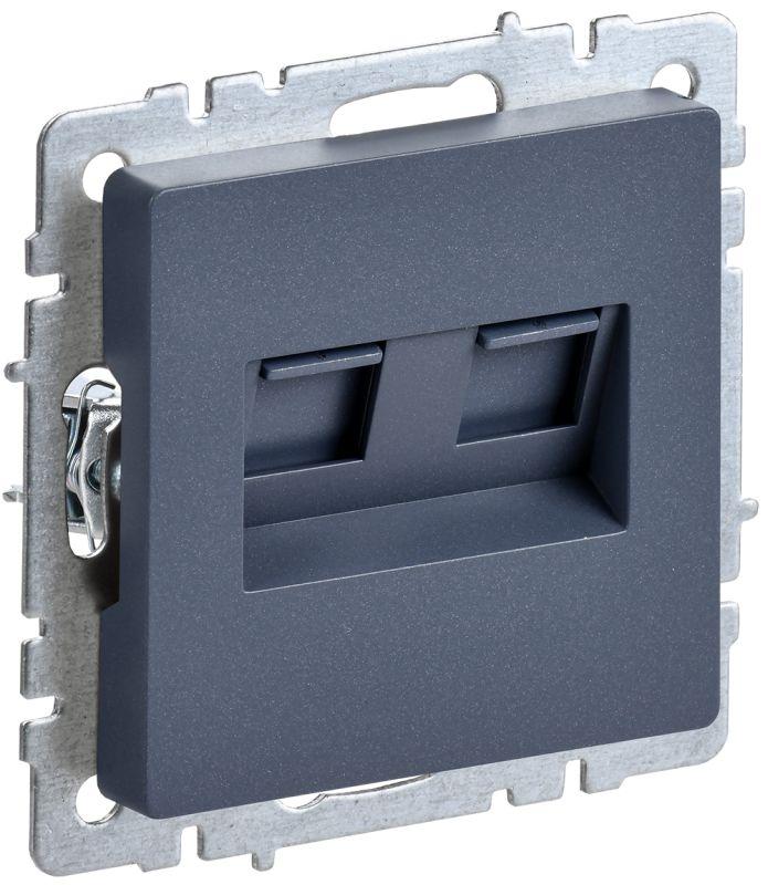 розетка компьютерная 2-м сп brite rj45 кат.5e рк10-2-брм механизм маренго iek br-k20-1-k35 от BTSprom.by