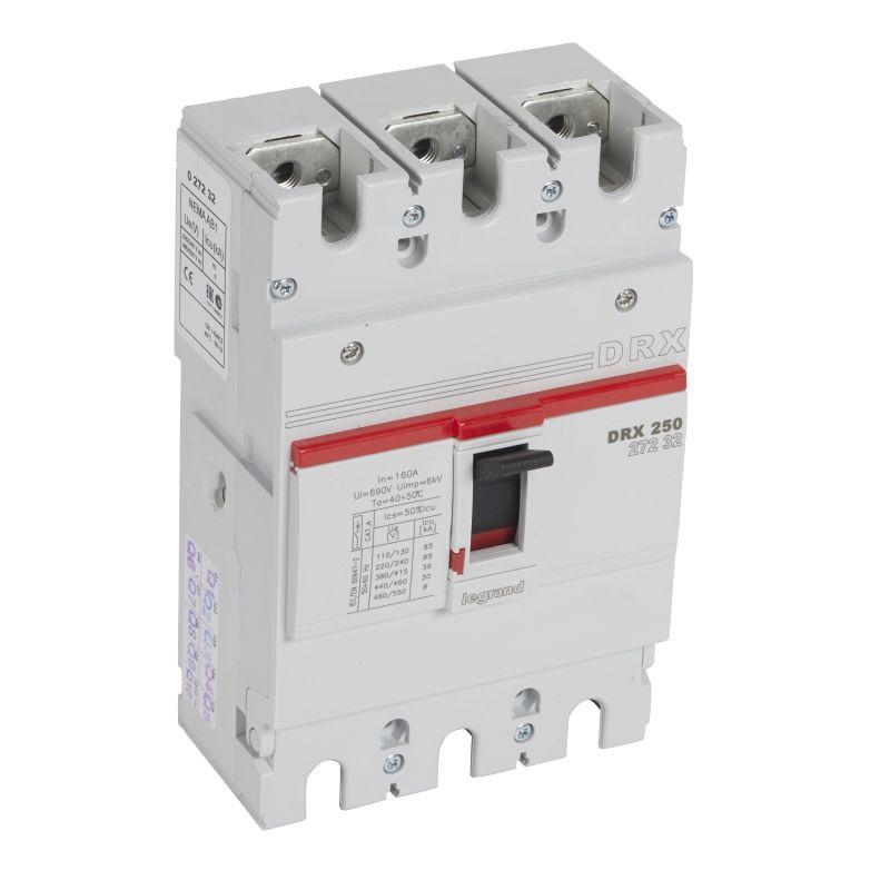 выключатель автоматический 3п 160а 36ка drx250 термомагнитн. расцеп. leg 027232 от BTSprom.by