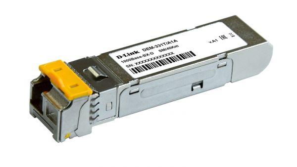 трансивер sfp 331t/40km/b1a wdm с 1 портом 1000base-bx-d (tx:1550 нм rx:1310 нм для одномод. оптич. кабеля (до 40км) d-link 1872774 от BTSprom.by
