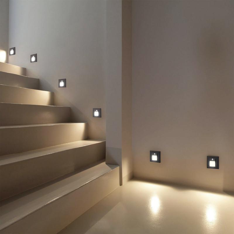  Светильник LED 1Вт 3000К IP20 встраив. в стену с датчиком движения пластик черн. DENKIRS 685994 фото в каталоге от BTSprom.by