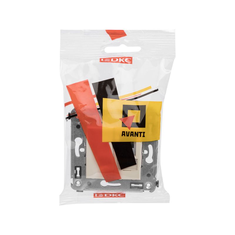  Розетка телефонная 1-м СП Avanti "Ванильная дымка" RJ12 DKC 4405313 фото в каталоге от BTSprom.by