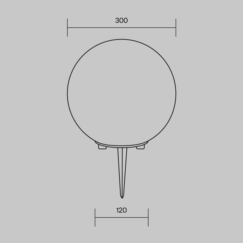  Светильник Erda 1х30Вт E27 IP54 ландшафтный Maytoni O594FL-01W фото в каталоге от BTSprom.by