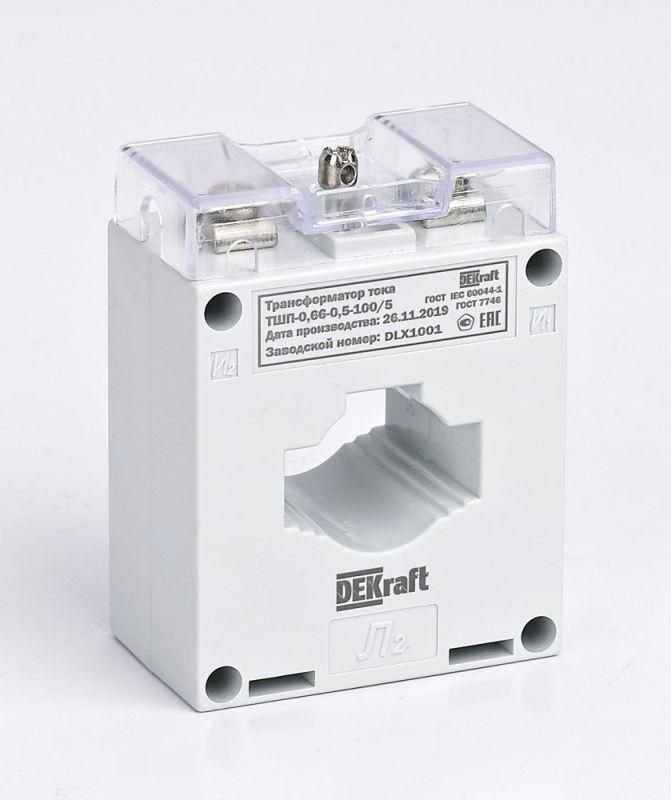 трансформатор тока тшп-0.66 0.5s 100/5 5в.а d30мм dekraft 50102dek от BTSprom.by