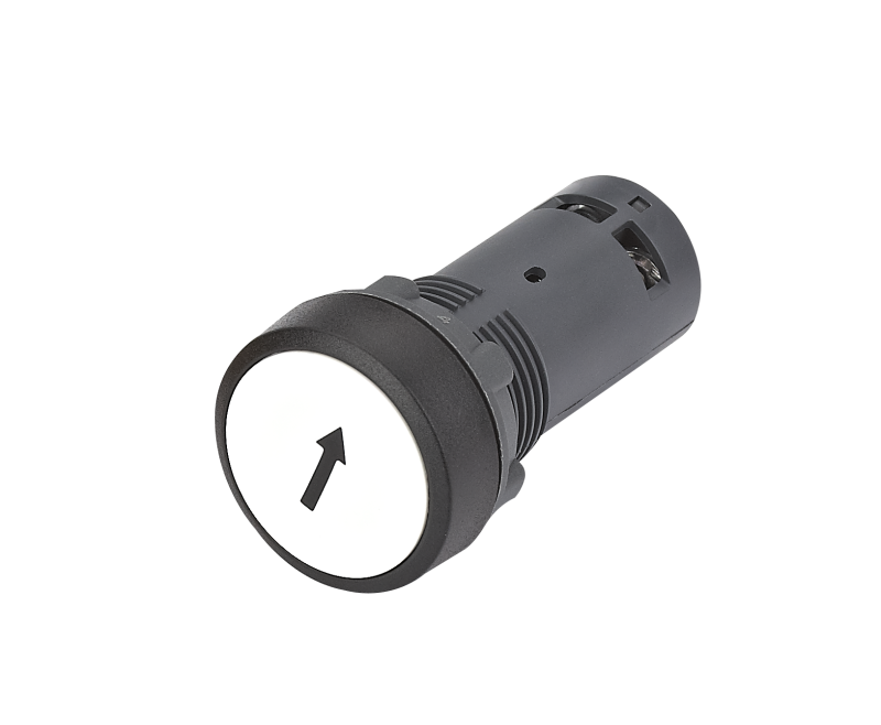 кнопка моноблочная sb7 22мм с возвратом с маркировкой "стрелка вверх" пластик 1но ip65 бел. se sb7na11341 от BTSprom.by