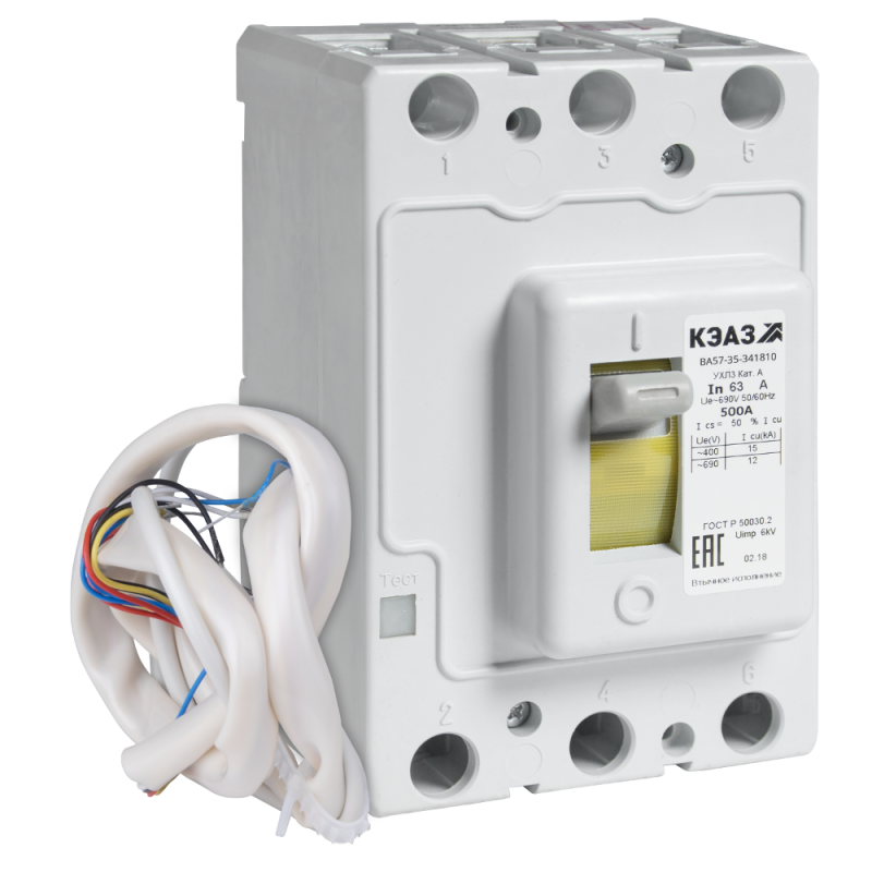 выключатель автоматический 160а 1600im ва57-35-341210 ухл3 690в ac нр=230в ac/220в dc втычн. без панели кэаз 270380 от BTSprom.by