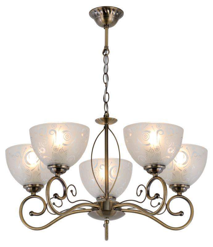 люстра loren p5 9006-205 5хe27 40вт (40) антич. бронза rivoli б0044455 от BTSprom.by