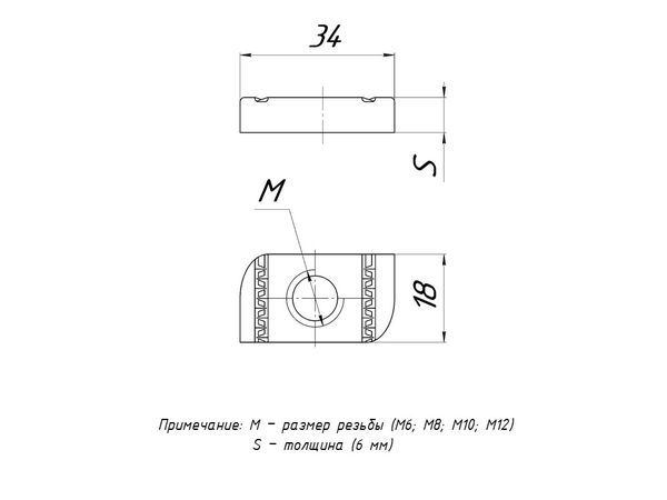  Гайка STRUT М6 HDZ EKF stgM6-HDZ фото в каталоге от BTSprom.by